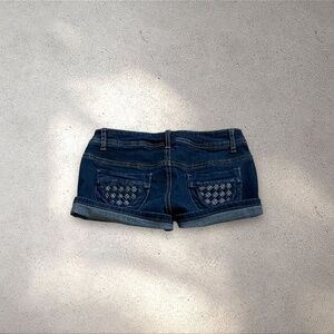 Sugar Dolls Low Rise Micro Denim Shorts